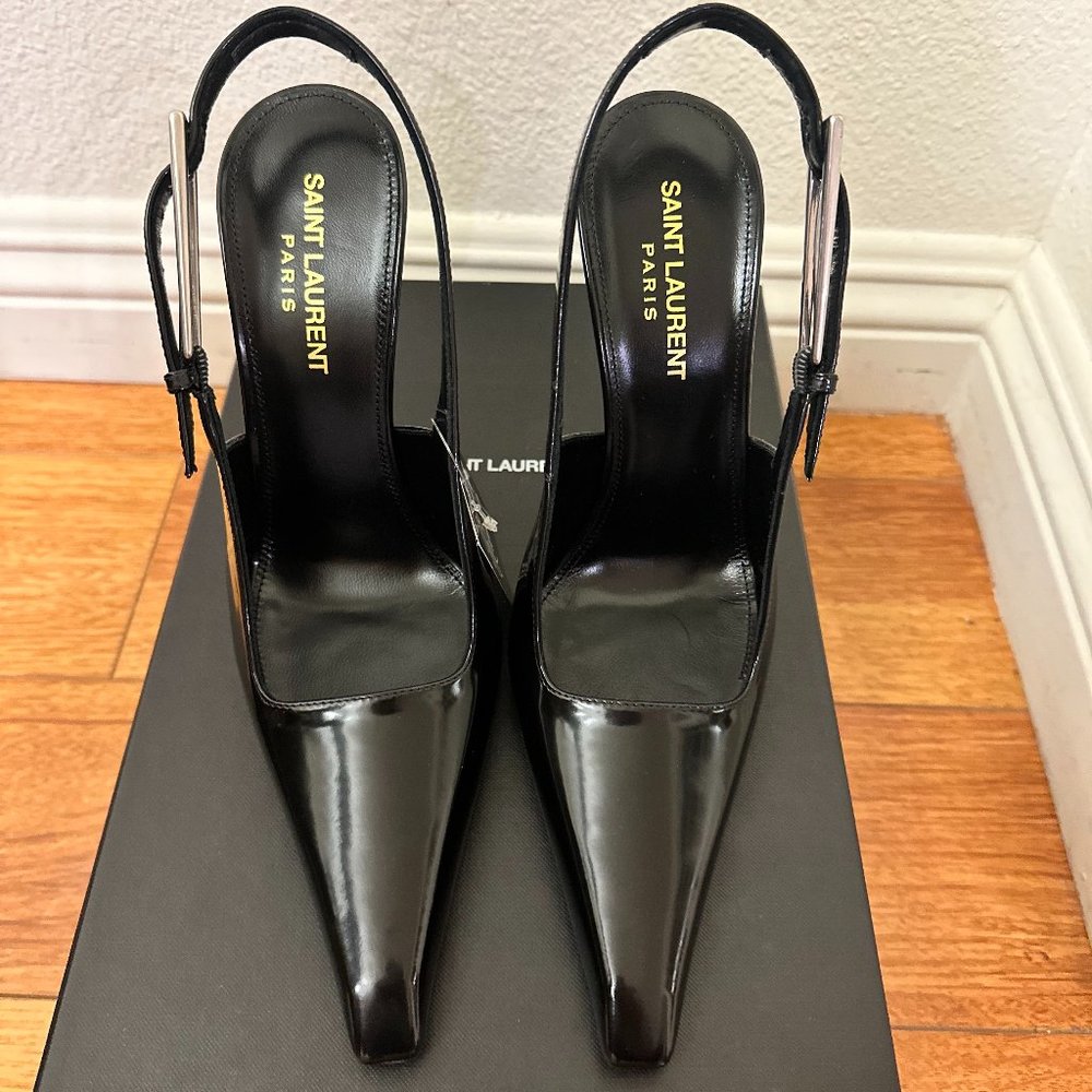 Saint Laurent Lee Patent Slingback Pumps
